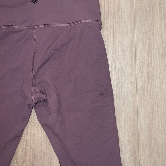 ATHLETA Purple Rise Up Rib 7/8 Tight Yoga Leggings Size Small Petite Violet - Picture 6 of 6